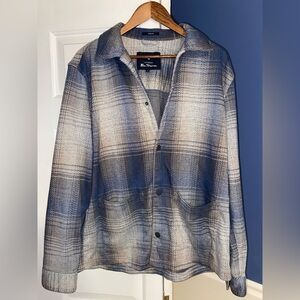 Ben Sherman Blue and Gray Plaid Shirt